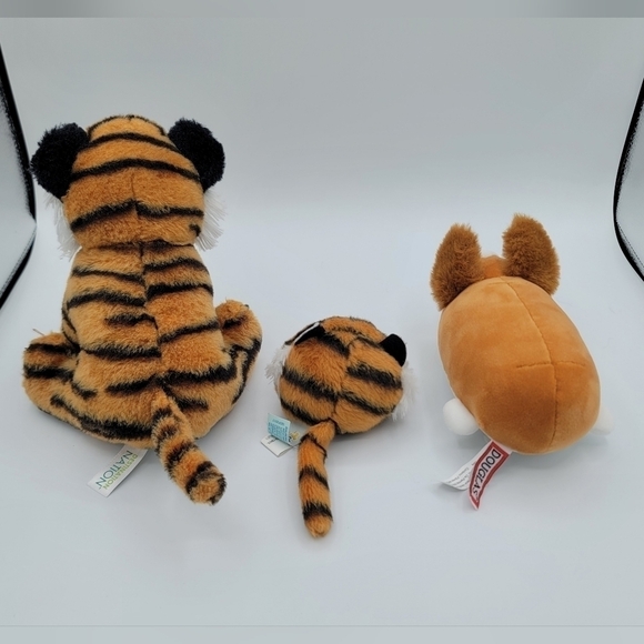 Stuffed Animal Trio Tigers & Douglas Corgi Stuffies Soft Toy #800 - Picture 4 of 15